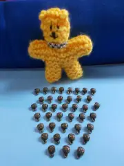 LOVELY BRONZE PATTERNED BAILS x 40 ( 9 x 6 mm ) JEWELLERY MAKING # 484 A
