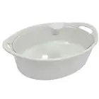 CorningWare French White - 1.4Ltr Oval Casserole with Glass Lid