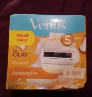 Gillette Venus Comfortglide Coconut 5 blade x6 Cartridges Razor Womens Plus Olay