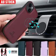 For iPhone 16e 15 14 13 Pro Max Case Magnet Leather Removable Flip Wallet Cover