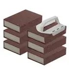 Magic Carborundum Sponge, 6pcs with 1 Handle Rust Foam Cleaning Eraser for Po...