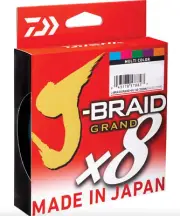 Daiwa J-Braid Grand x8 300M Braid Super Strong PE Fishing Line multi colour