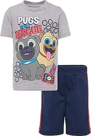 [Disney] Puppy Dog Pals Baby Boys Mesh Athletic T-Shirt Mesh Shorts Set Gray 24 Months