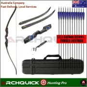 ARCHQUICK Recurve Bow Arrow Kit D61 Blue Lake 60″ Take Down Recurve Hunting Bow