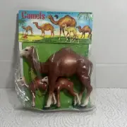 New Vintage Toy Camel Mother And 2 Babies