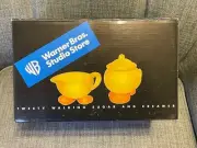 Warner Bros Studio Store Tweety Walking Sugar Bowl and Creamer Set Yellow New