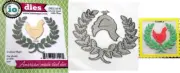 Impression Obsession LAUREL LEAF WITH HEN Thin Metal Cutting Die Set DIE1110-R