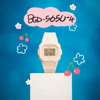 在飛比找ETMall東森購物網優惠-CASIO BABY-G 纖薄輕巧經典方形計時錶/粉/BGD