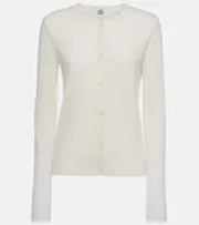[Toteme] Toteme Logo cardigan AU 12 white