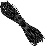 2 Pcs Elastic Paracord 3 Millimeters 23 Yards Black Bungee Cords Heavy Stretch String Rope for Crafting DIY Sewing Hook Straps Luggage Camping Tie Down Strap 393.70 × 0.12 Inches Polyester Rubber