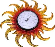 Outdoor Thermometer Weather Stations Room Thermometer Indoor Thermometers Wall-Mounted Temperature Gauge Patio Digital Clock Alarm Decor Outdoor Solar Lights Wall Thermometer Iron/1300