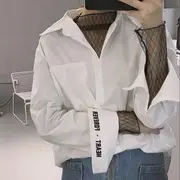 Long-Sleeve Mesh Top Dot-Black - One Size