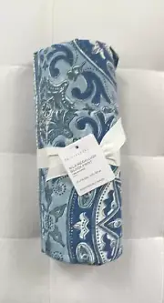 Pottery Barn NILA MEDALLION BLOCK PRINT Cotton Tablecloth 70”x 126” Spring NWT