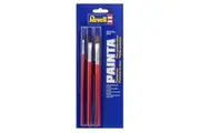 Revell Painta Standard 3 Piece Flat High Quality Painting Brushes Set 29610