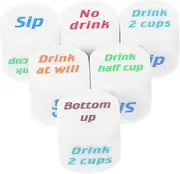 Milisten 6pcs Acrylic Drinking Dice for Adults Fun Party Games for Bars Ktv Home Gatherings Unique Dice for Friends and Family for Social Events and Entertaining