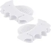Toe Corrector - 2X Silicone Foot Toe Separators - Forefoot Half-Size Pad Foot Corrector Cushion for Daily Use Women Men Home Yoga Pedicure Exercise Walking Dancing Running