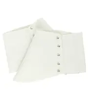 White Spats Silver Buttons 1920s Accessory
