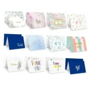Greeting Card Set | 48 Unique Blank Thank You Cards & Envelopes - Each Card