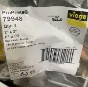 Viega 79948 ProPress Bronze 2 Way Ball Valve, 2” X 2”