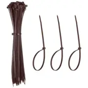 Zip Ties Plastic Cable Ties, Wire Tie 12 Inch - (100 Pack, Brown)