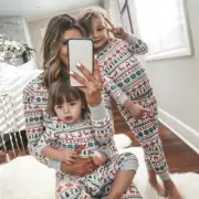 New Family Matching Adult Kids Christmas Pyjamas Xmas Nightwear Pajamas PJs Sets