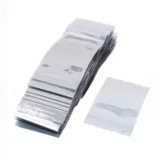 100 Pcs 60mm x 90mm Silver Tone Resealable Zip Lock Anti Static Bag
