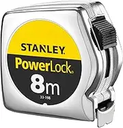 Stanley 1-33-198" Powerlock Tape Measure with End Hook, Silver, 8 m/25 mm