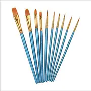 Acrylic Paint Brush Set 2packs/20 Pcs Nylon Hair Brushes For All Purpose Oil Wat Painting Practice Props