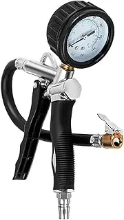 Generic Portable Tire Inflator and Pressure Gauge Combo for Auto and Motorcycle Use, European Type Joint