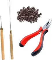Baluue Hair Extension Plier Micro Rings Girls Hair Accessories Professional Hairdressing Kit Pulling Needle Hook