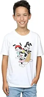[Absolute Cult] Animaniacs Boys Dot Wakko And Yakko T-Shirt White 12-13 years