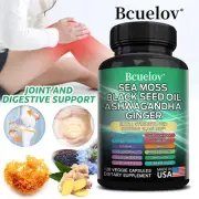 Sea Moss Black Seed Oil Ashwagandha Ginseng 30 To 120 Capsules