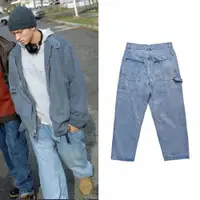 在飛比找ETMall東森購物網優惠-嘻哈LINS同款阿姆復古牛仔褲