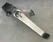 Titanium Deep Pocket Clip For Benchmade Griptilian Knife With Mythosaur Skull