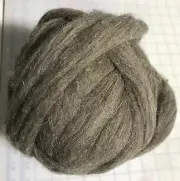 Natural Taupe - Finest Romney & Merino Wool Roving (.5 Oz)
