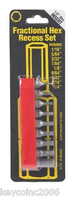 "BEST WAY Fractional HEX RECESS INSERT BIT SET