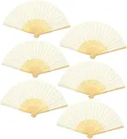 HOLIDYOYO Hand Fans for Weddings 6pcs Pack Chinese Style Folding Fans Decorative Handheld