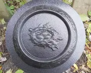 Bird nest mini birdbath plastic mold reusable casting mould 9" x 1"