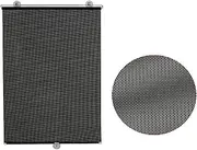 Blackout Roller Blind With Suction Cup,Sunshade Roller Blinds,Retractable Balcony Window Shades,Home Thermal Insulated Curtains Without Drilling,Sun Shades for Car Windows (125×40cm/49.2×15.7in,Black)
