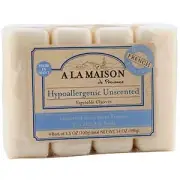 A La Maison Bar Soap Hypoallergenic Unscented - Value Pack 4 pack
