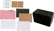 COHEALI Index Card Organizer Set with Lined Note Cards and Storage Box Color Flashcard Kit for Teachers and Students Versatile Note-Taking for Study and Office Use