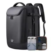 Travel Carry on Backpack 50L Expandable Flight Solid Black-50l(5-7days Travel)