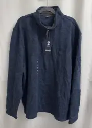 IZOD Thermasoft Tech 1/4 Zip Pullover Fleece Sweater Men's Size XXL Navy