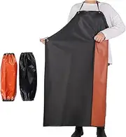 Durable waterproof rubber Heavy duty black plus size plastic apron for men/women