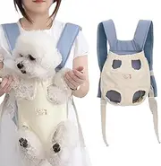 Dog Backpack Carrier, Lightweight Breathable Chest Holder, 7.48x12.2in Multipurpose Pet Carrying Bag for Small to Medium Dogs, Puppies, Kittens, Comfortable Travel Solution