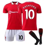 Nevenka RASHFORD #10 Manchester United F.C Home Jersey 2022/23 Soccer Jersey Set For Adult Kids 2XL