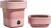 Portable Washing Machine, Mini Washer,15L Upgraded Large Capacity Foldable Washer.Deep Cleaning of Underwear, Baby Clothes and Other Small Clothes.Suitable for Apartments, Dormitories, Hotels.(Pink)