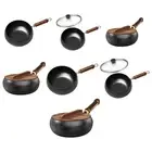 Iron Wok No Coating Induction Cooker Flat Bottom for Restaurant Camping Home