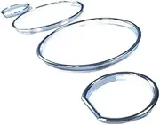 Chrome Styling Dashboard Gauge Ring Set Compatible with BMW E32 / E34 Car Trim