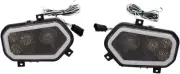 Moose LED Headlights-Black with LED Halo for 2012-2014 Polaris Sportsman 550